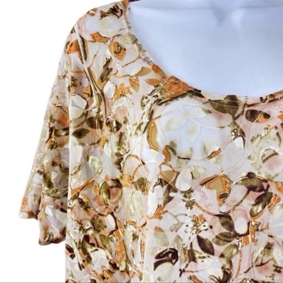 Your 6th Sense at C&A Print Burnout Scoop Neck Top - Picture 2 of 5